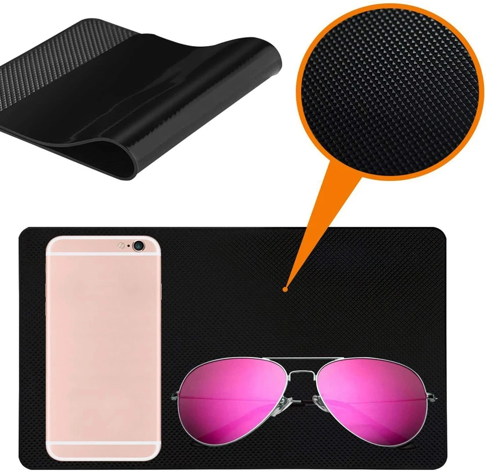 Antirutschmatte Armaturenbrett rutschfeste Auto Unterlage Handy Haftmatte 19x12 - Bild 2 von 4