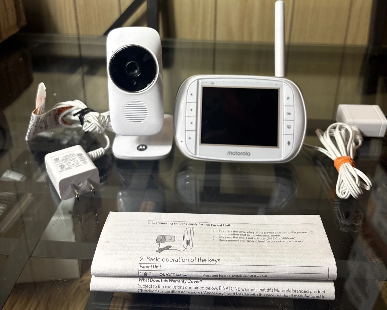 Motorola MBP668CONNECTBU Baby Monitor Camera with Screen Tested & Works !