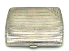 Tolles Jugendstil  Zigaretten Etui  Menschenszene Versilbert Alpacca verarbeitet