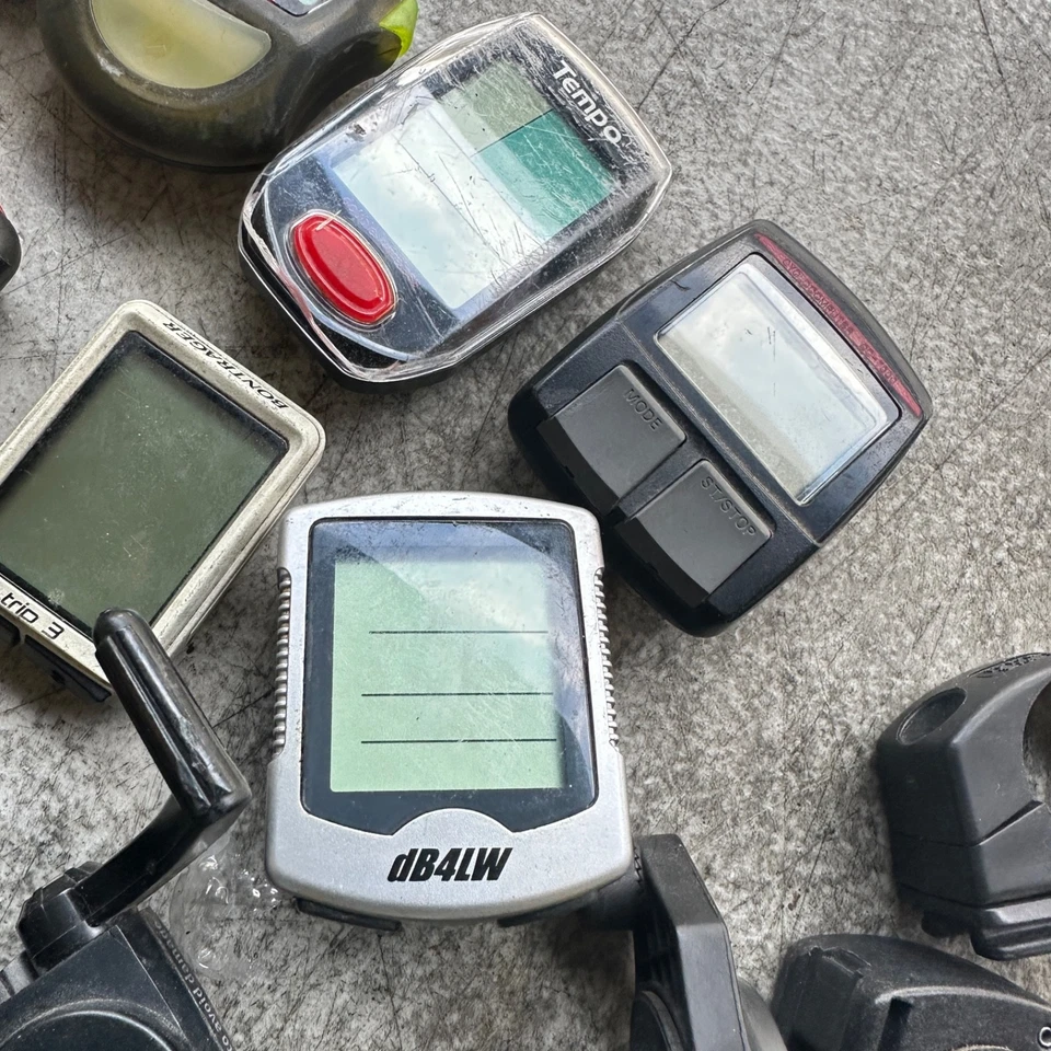 Lot of Vintage Bike Computers w/ Sensors, Mounts, & Spoke Magnets FOR PARTS - Image 3 of 4