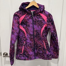 C9 By Champion Girls Pink Purple Full Zip Hooded Jacket Size XL 14-16