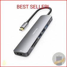 UANTIN USB C Hub 7 in 1 Multiport Adapter with 4K HDMI Dongle, 100W PD, SD/TF Ca