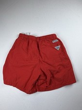 Columbia PFG Omni-Shade Red Nylon Lined Shorts Swim Trunks Men Small