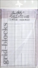 Stampers Anonymous GBXL Tim Holtz Acrylic Stamping Grid Blocks 9/Pkg-