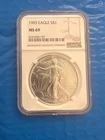 1993 American Silver Eagle Coin - NGC MS69