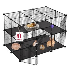 41 Panels Pet Playpen, 35.4" L x 23.6" W x 23.6" H Small Animal Playpen with ...