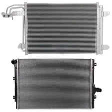 Radiator&AC Condenser Cooling Kit For Volkswagen Jetta/Eos/Golf Audi TT Quattro