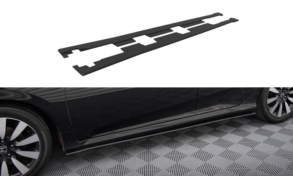 Rajouts bas de caisse Maxton Street Pro Honda Civic Mk10 noir spoiler latéral