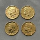 Gold Plated Kennedy Half Dollars. Lot Of 4
