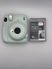 Fujifilm Instax Mini 11 Instant Camera Mint w/ Monochrome Film EXPIRED FILM   