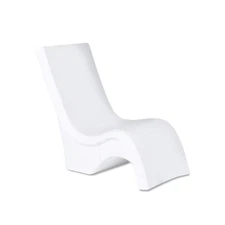 Vero In-Pool And Patio Outdoor Tall Lounger Chair Resin White