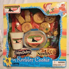 NEW Vintage Keebler Cookie Play Set Boley 19 Piece Pretend Food Chips Deluxe