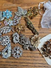 Vintage Costume Jewelry Lot. Brooches And Misc.