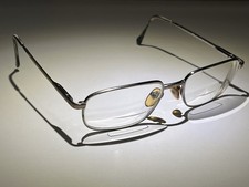 Vintage Sferoflex Eyeglass Frames 2086 131 Silver Gold Tone Rectangular Read 