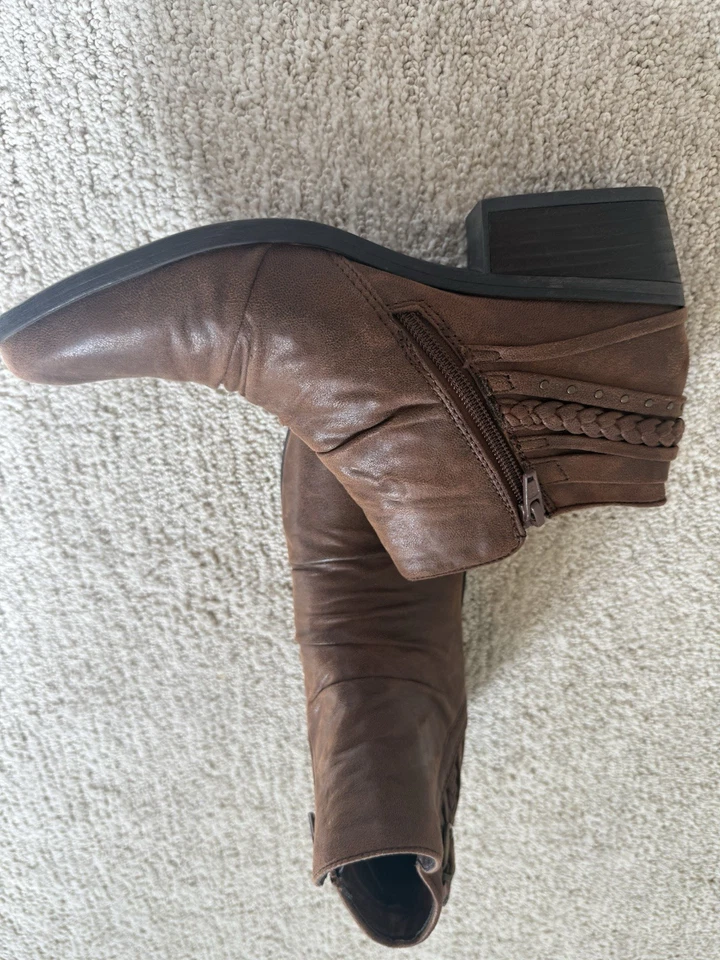 Женские коричневые ботильоны Western Baretrap на молнии размер 8,5 М искусственная кожа - Изображение 3 из 4