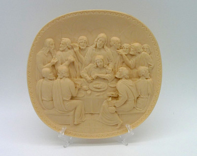 Studio Dante di Volteradici Wandrelief Das letzte Abendmahl D 20 cm Wandteller