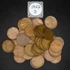 1952 S Lincoln Wheat Penny Roll Full Roll 50 Coins F-XF Better Grade Wheat Cents