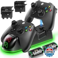 OIVO Xbox Series X/S Controller Charging Station 2x 5580mWh Batteries & 4 Covers