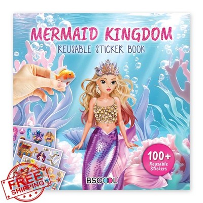 BSCOOL Mermaid Kingdom Sticker Book 100+ Stickers