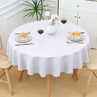 Tischdecke Abwaschbar Rund140Cm Tischtuch Polyester Wasserabweisend Lotuseffekt
