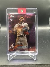 RONALD ACUNA JR 2018 TOPPS CHROME UPDATE PINK REFRACTOR RC #HMT25 ATLANTA BRAVES
