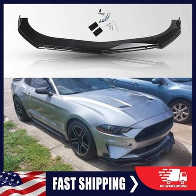 Fo Ford Mustang GT Mach 1 GT500 Front Canard Bumper Lip Splitter Spoiler Guard