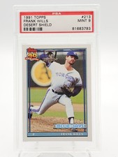 FRANK WILLS 1991 TOPPS DESERT SHIELD #213 PSA 9 Q7113