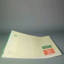 Columnar Pad 13 Columns, 11 x 16.375" 50-Sheets, Green  Stuart Hall #1513 3 Hole