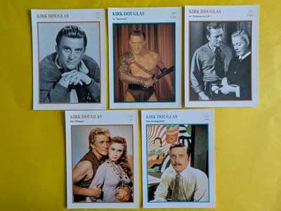 KIRK DOUGLAS / 5 Filmstar - Sammelkarten