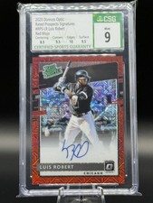 2020 Optic Rated Prospects Luis Robert Red Mojo Signature Auto CSG 9/10 61/99