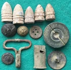 EXCAVATED CIVIL WAR RELICS RECOVERED FROM LOOKOUT MOUNTAIN, TN