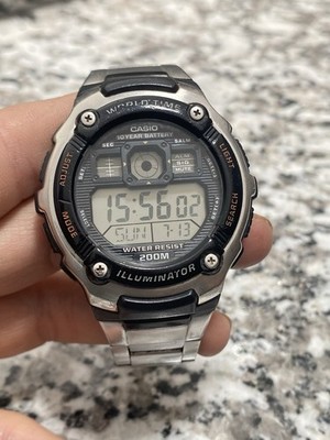 Casio 3199 AE-2000W Men's Watch 46mm Vintage Wristwatch Japan Made