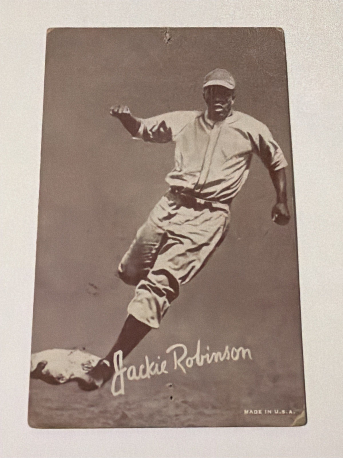 1947-66 Exhibits Baseball Jackie Robinson Rookie Card Brooklyn Dodgers Low Grade