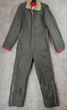 Walls Coveralls Mens Large Green Canvas Insulated Blizzard Pruf Workwear Quilted