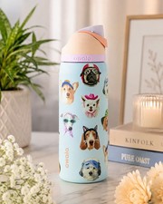 Owala Dog Collage FreeSip 32 oz Water Bottle UO Exclusive Dog Print
