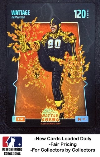 2025 Bo Jackson Battle Arena #BF-141 Wattage TJ Watt Fire Foil Steelers
