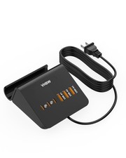 USB C Charging Station 35W, VHBW 6-Port (3 USB-C Fast USB-3A3C-Black