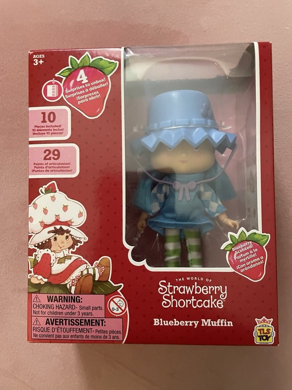 Strawberry Shortcake Blueberry Muffin Scented Articulated 5in Doll 10pc Unopened