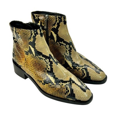 NWOT Aquatalia Faelynn Snakeskin Embossed Leather Ankle
