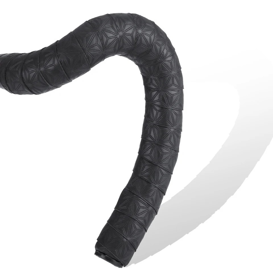 1 Pair Road Bike PU Handlebar Tape Anti-Vibration Wrap with Bar Plugs