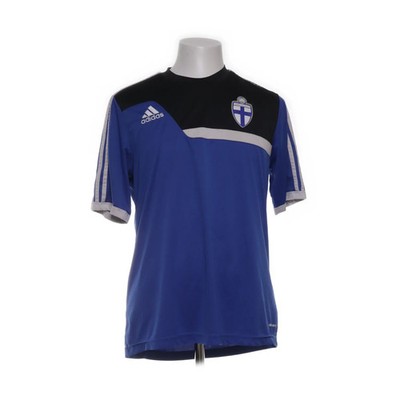 Adidas, Fußball Trikot, Größe: L, Blau/Schwarz/Weiß, Polyester, Print #ttC