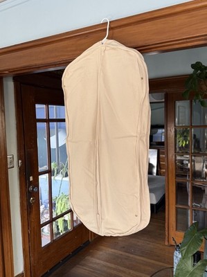 SUIT COAT garment bag white canvas NEW 40 x 22 x 3