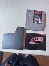 Nintendo NES Rescue: The Embassy Mission Game Cartridge With Manual & Cover