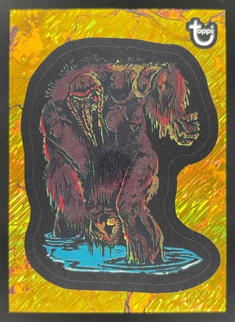 2025 Topps Marvel Comic Book Heroes Gold Flake Shimmer Refractor Man-Thing /24
