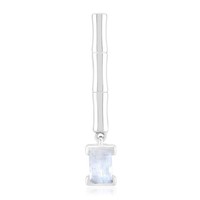 Cavill Regenbogen Mondstein 0,60Ct AnhäNger Silber 925 Platin Damen