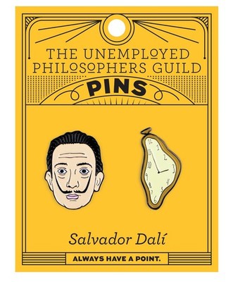 The Unemployed Philosophers Guild Salvador Dali and Melting Clock Enamel Pin ...