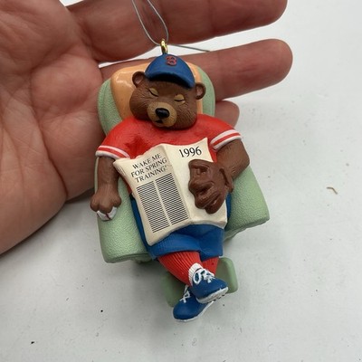 Bear Wake Me For Spring Training Hallmark Christmas Dill Rhodus 1996 Ornament