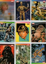 lot de 10 cartes 1993 Topps Star Wars Galaxy (moebius, dave stevens,ditko..)