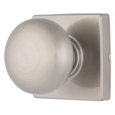 Brinks Satin Nickel Door Knob Stylish Design Easy Install Security Lock Entry