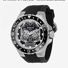 Invicta Aviator Mns Qrtz 50mm SS Silver Case ...